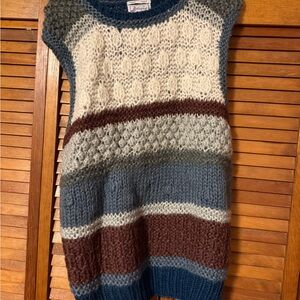 Elegant Multicolor Knit Sweater Vest